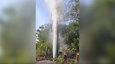 Perforadora de agua KW280 en el sitio de trabajo